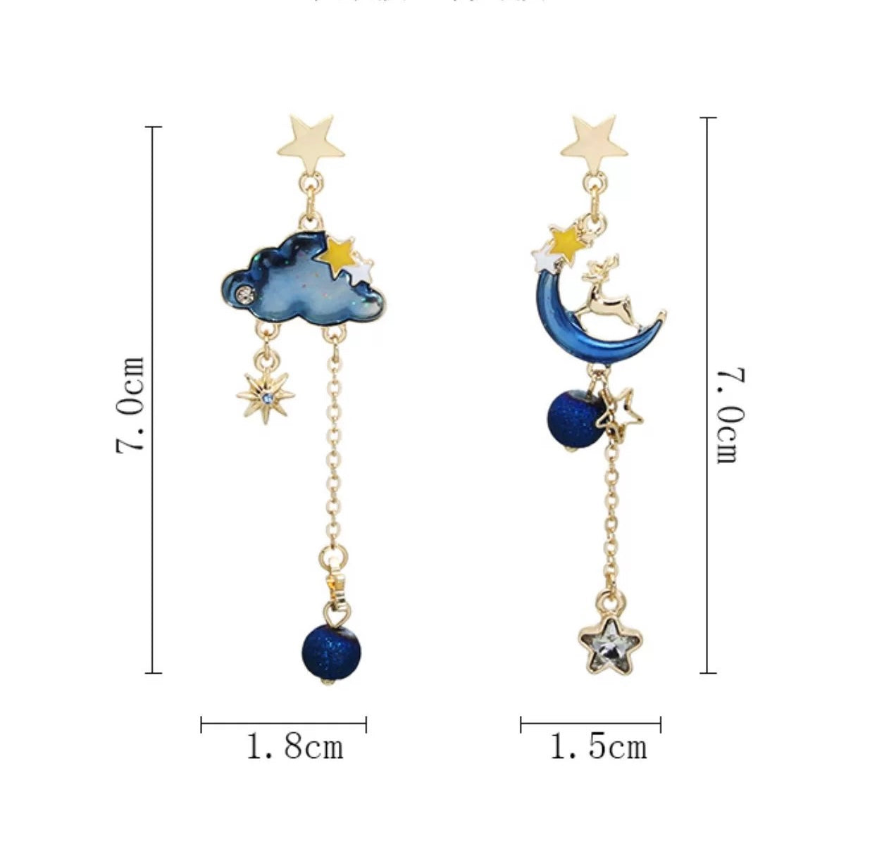 blue galaxy Earrings